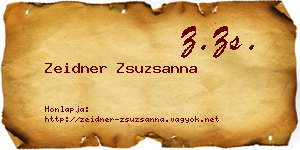 Zeidner Zsuzsanna névjegykártya